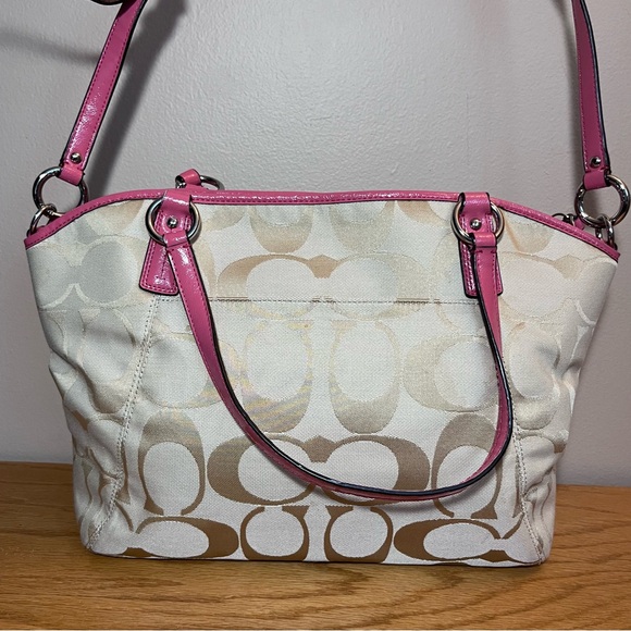 Coach Signature Stripe Pocket Tote - Picture 2 of 15